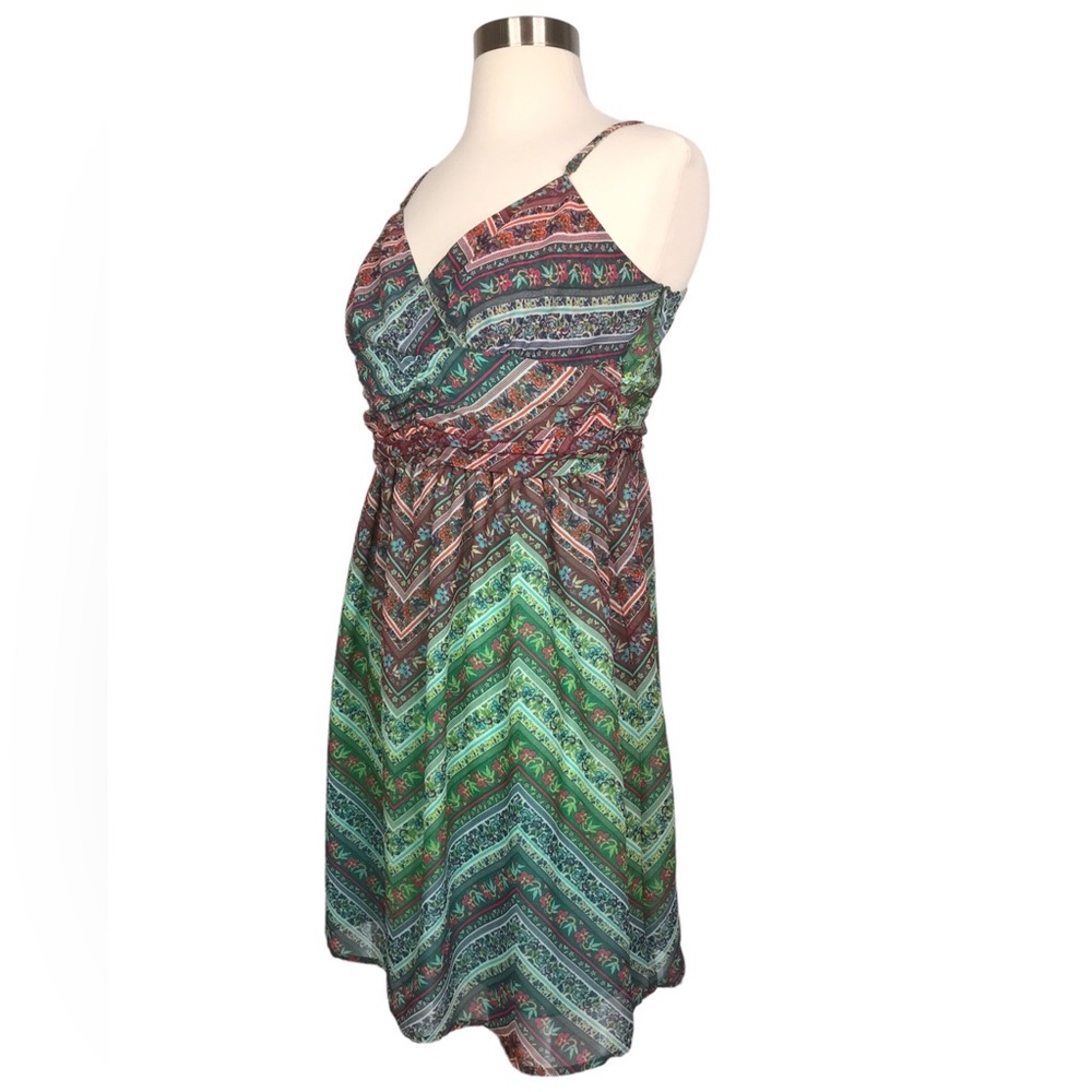 Staring at Stars Dress SunDress Floral Spaghetti Straps Boho Festival Size 10